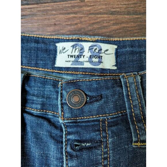 We The Free Irreplaceable Super Wide Flare Jeans Size 28 Raw Hem High Waisted - Picture 5 of 8